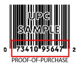 UPC number found under the barcode