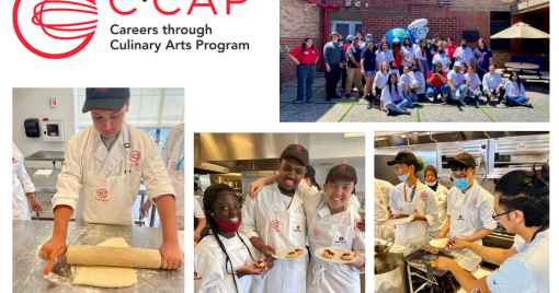 CCAp collage students in the kitchen